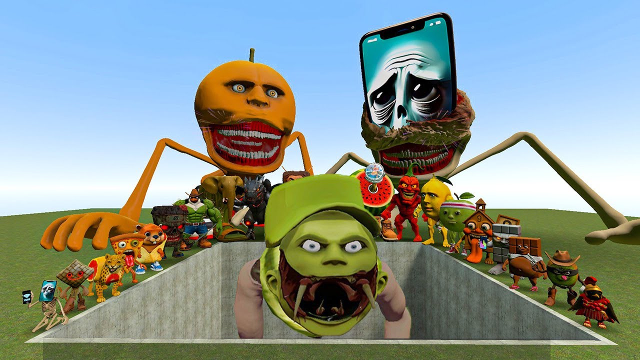 ALL NEW ITALIAN AI BRAINROT MEMES VS THE GIANT PIT WITH SNAKE MUTANT LIN GANG MELON! - Garry's Mod