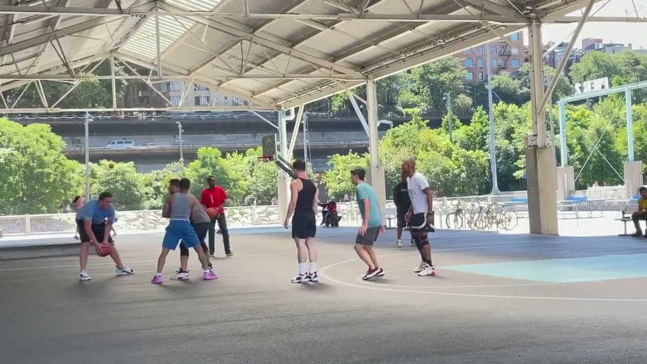 Deadeye at Brooklyn bridge park 35 foot three point shot