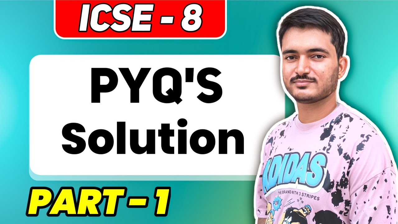 Pyq's solution class 8 icse | Part - 1 |  previous year math paper | class 8 icse 