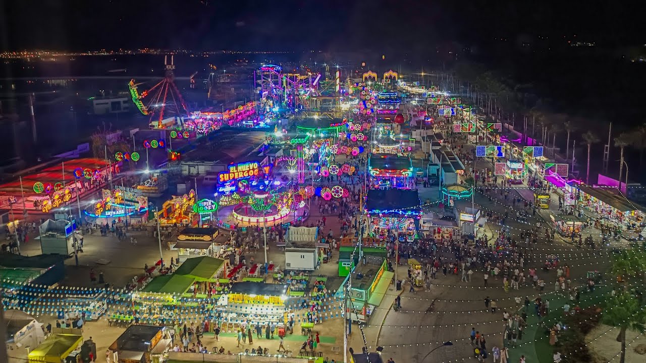 Feria de La Línea 2025 Desde las Alturas - Noria Berral Panorámica 🎡