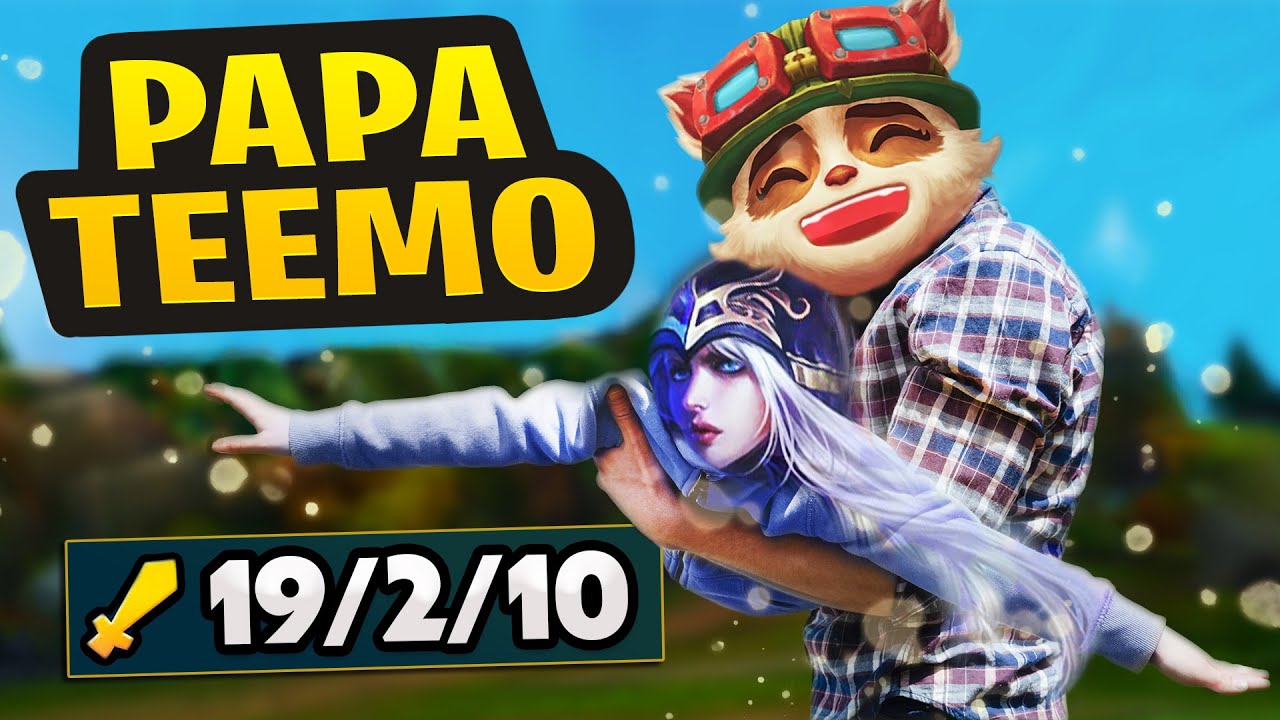 PAPA TEEMO SUPPORT HARD CARRIES BOT LANE (hilarious game)
