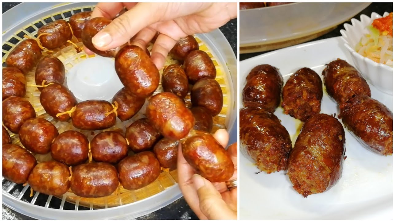 How to make Cambodian beef sausage (Kwa Ko) || របៀបធ្វើសាច់ក្រកគោ (ខ្វាគោ)