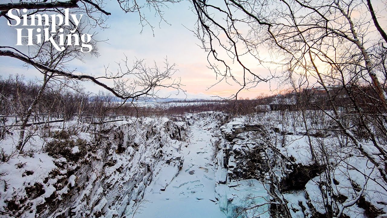 Arctic Circle Virtual Hike: Magical Winter Walk in Sweden | Relaxing Snow Trails