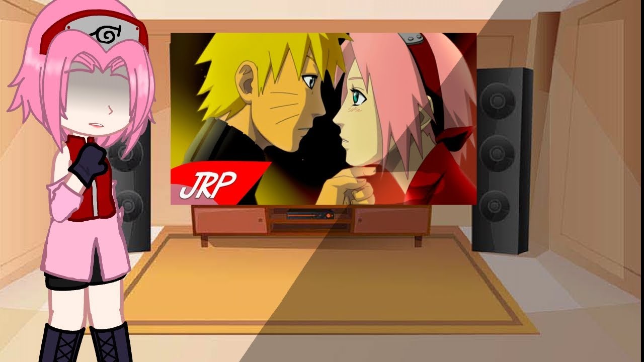 Sakura e Naruto reagindo a 