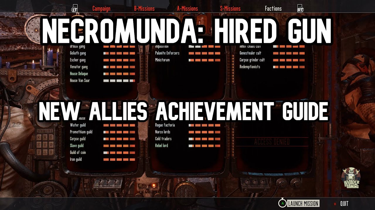 Necromunda: Hired Gun New Allies Achievement Guide