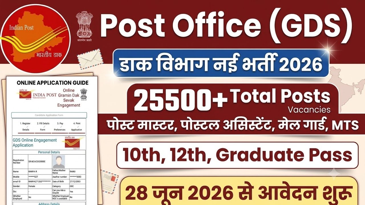 Post Office Recruitment 2026 | India Post GDS Recruitment 2026 #postofficerecruitment2026