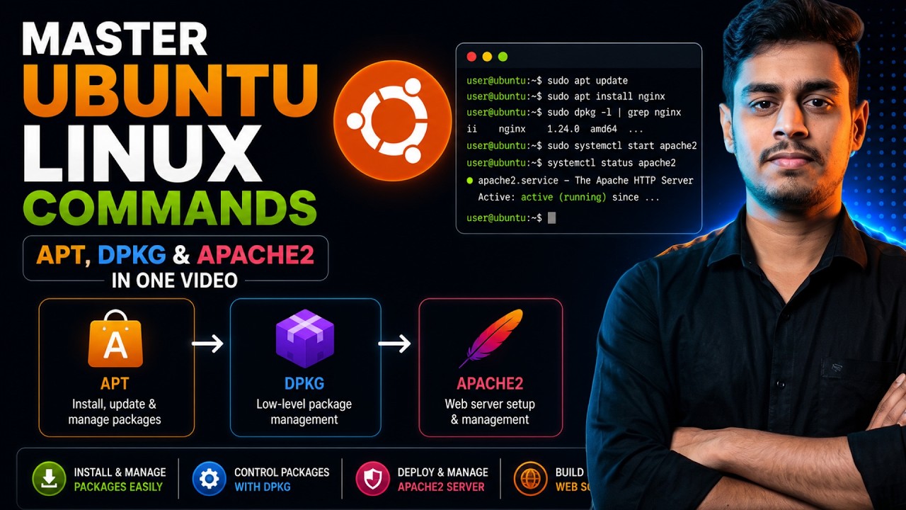 32. Master Ubuntu Linux Commands: APT, DPKG & Apache2 | Debian Based System