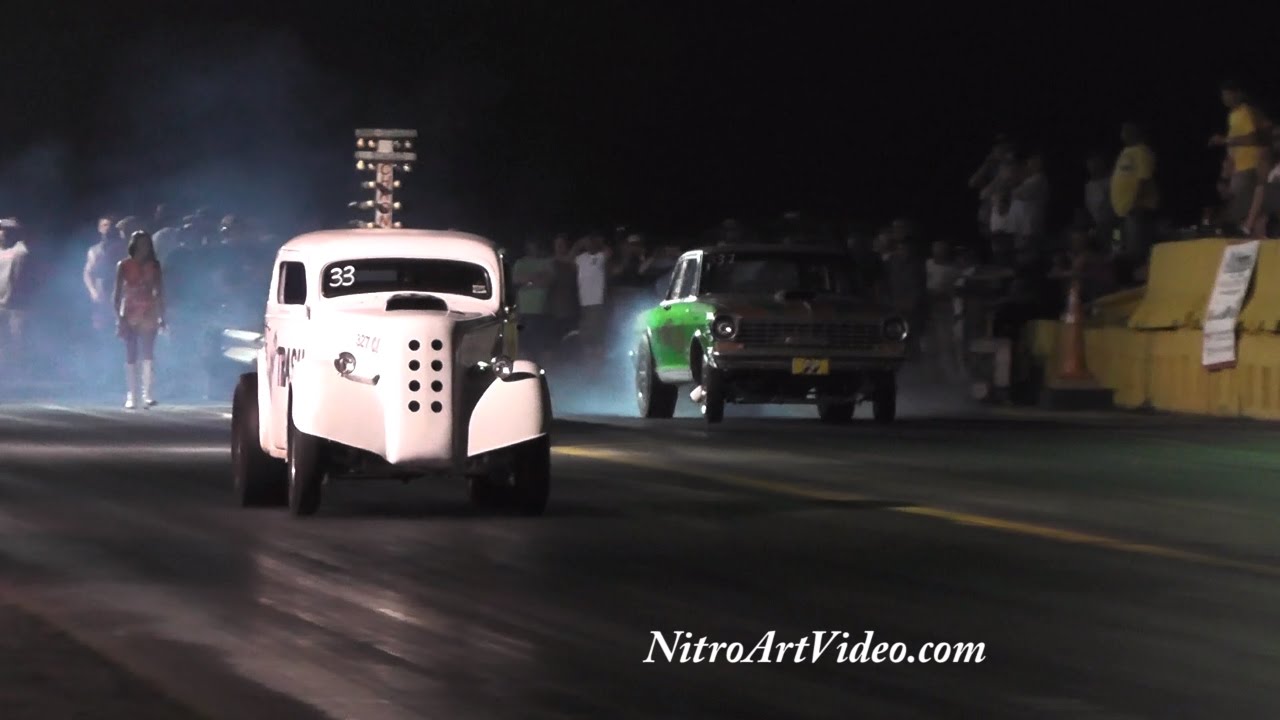 Shady Side Dragway Southeast Gassers Association A/Gas Final Chris Dunn and Donovan Stott 4-29, 2017