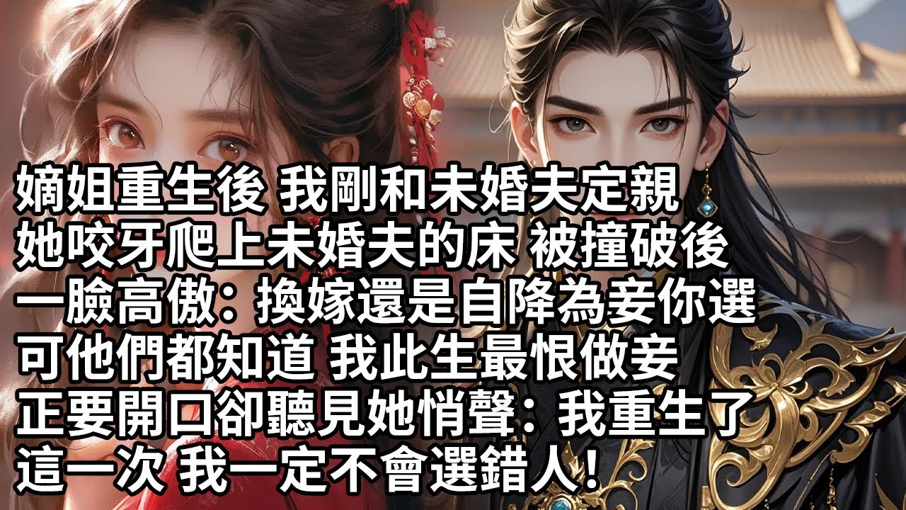【一口氣看完】嫡姐重生後 我剛和未婚夫定親，她咬牙爬上未婚夫的床 被撞破後，一臉高傲：換嫁還是自降為妾你選，可他們都知道 我此生最恨做妾，正要開口卻聽見她悄聲：我重生了，這一次 我一定不會選錯人！
