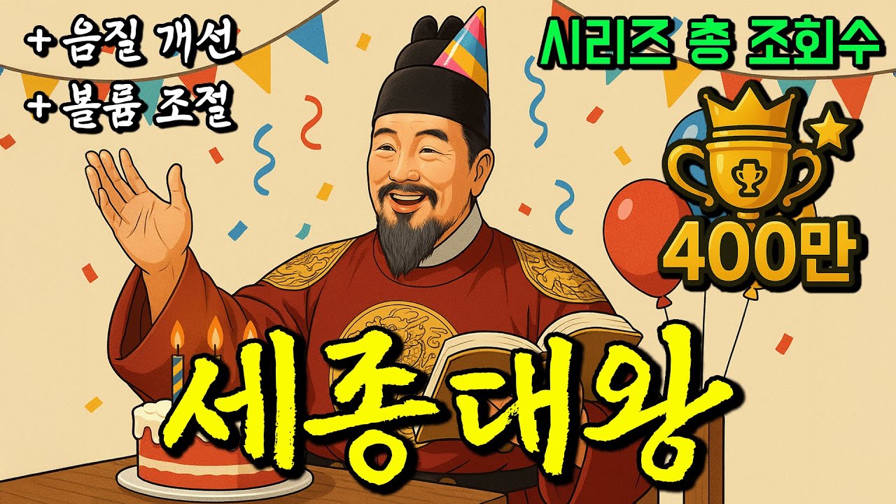 조선 4대 왕, 세종 이도 - 종합본 Upgrade (+ 음질 개선, 볼륨 조절)
