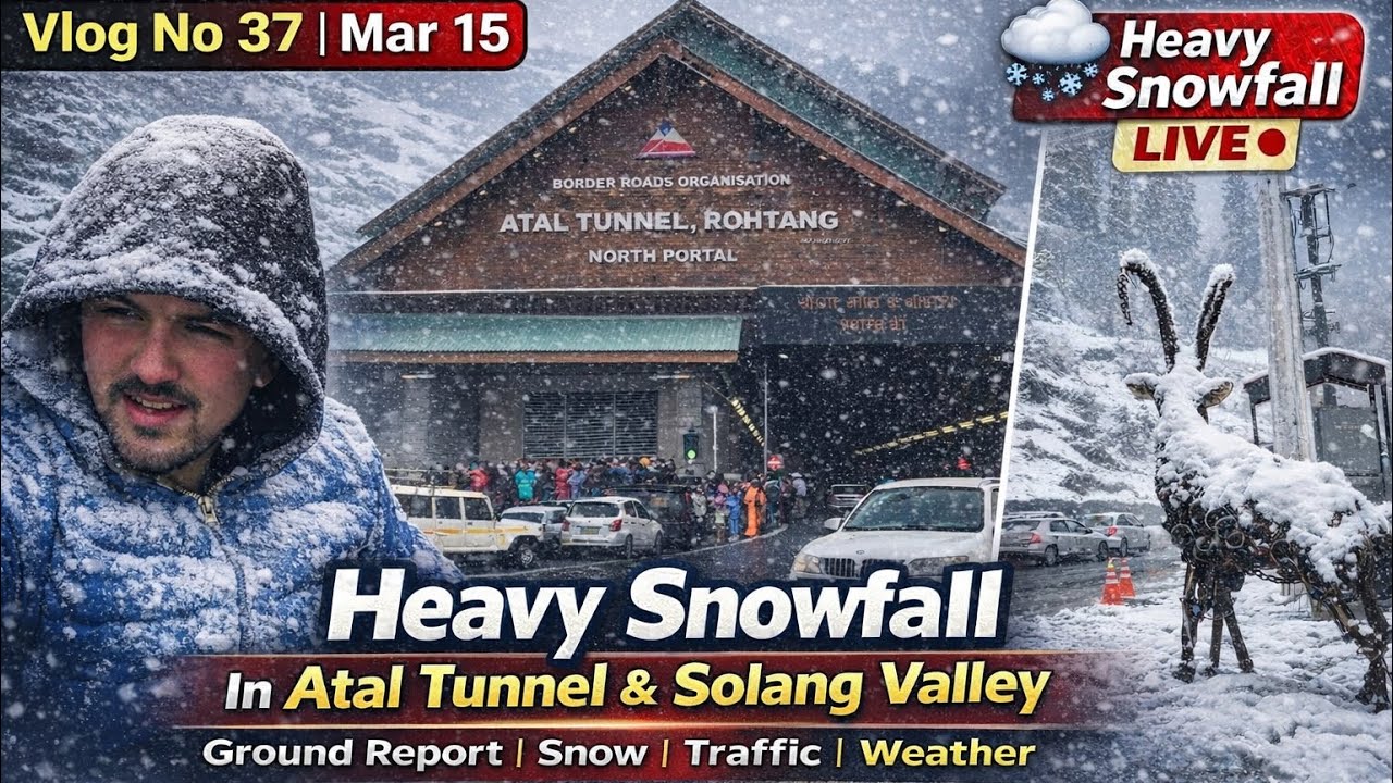 Manali Live Snowfall ❄️ Atal Tunnel & Solang Valley Today | Ground Report | Vlog No 37