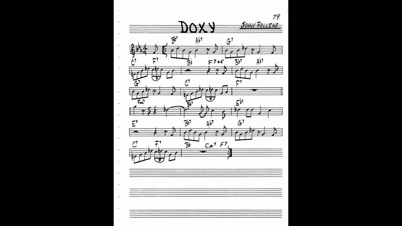 Doxy   Sonny Rollins   Backing Track ⧸ Play Along yDfDuo0JKog
