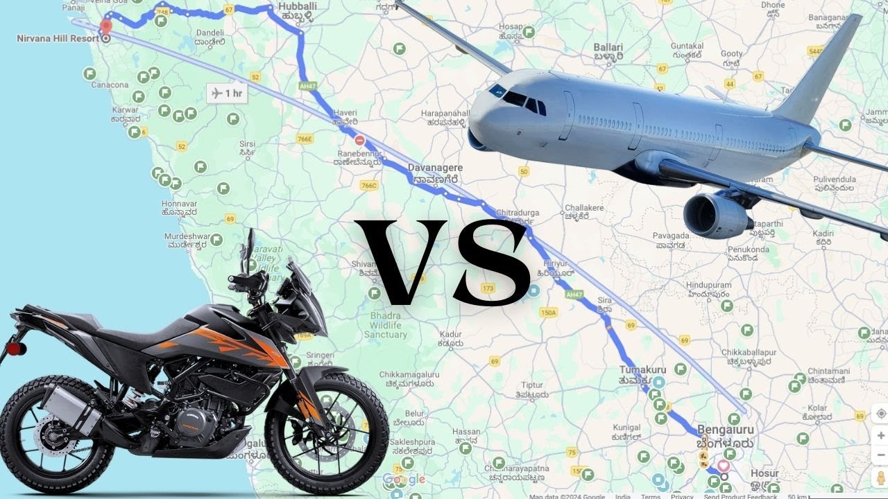 B'lore to Goa: KTM 390 Adv-X vs Plane