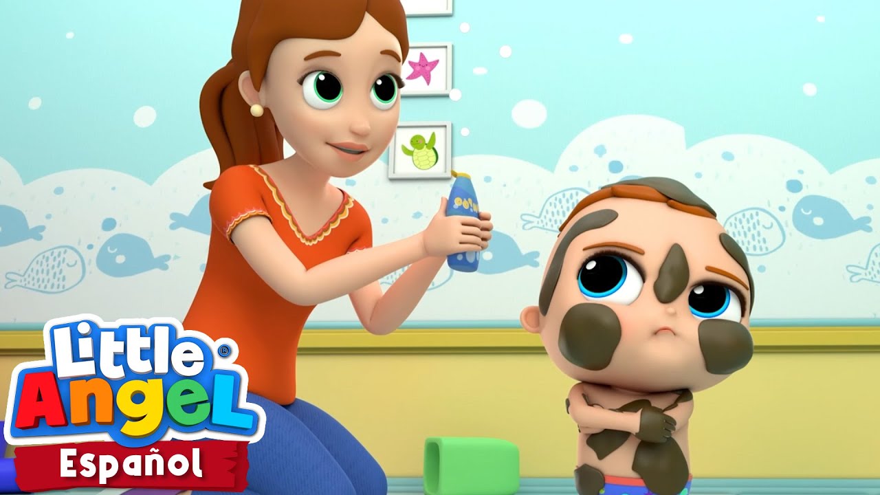 Bebé Juan no quiere bañarse | Caricaturas | Canciones Infantiles🎵| Little Angel Español