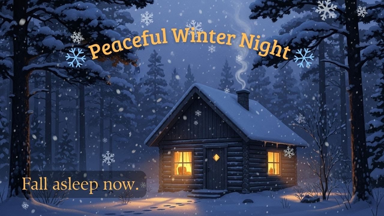 ❄️ A Cozy Winter Cabin Story ❄️ Snowfall, Firelight and a Peaceful Night