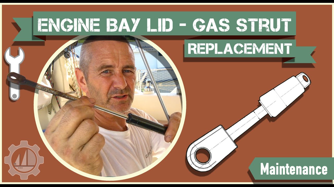 Gas Strut Hinge Replacement on Heavy Engine Bay Lid / Cockpit Lifting Floor