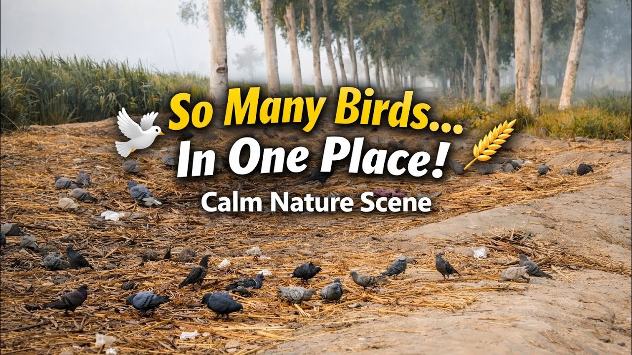 “A Peaceful Village Road Full of Birds | Relaxing Nature Scene for Mind & Soul”