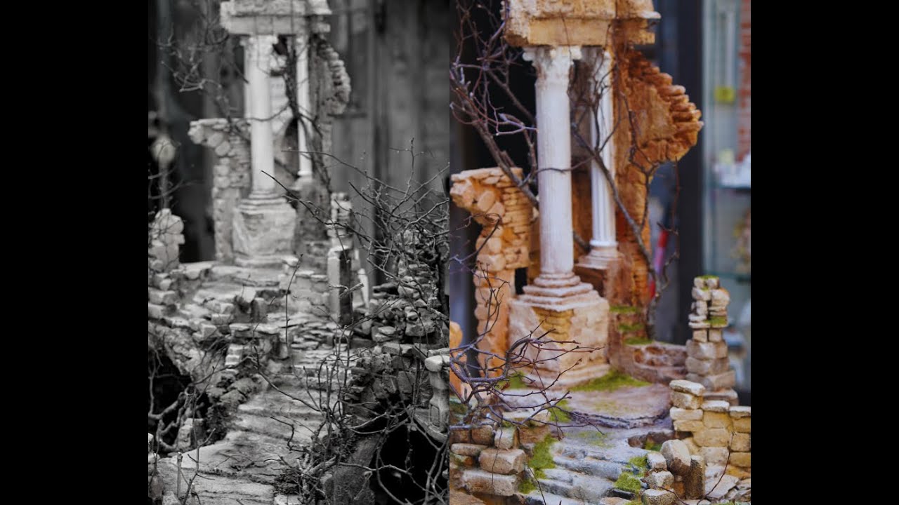 Architrave e trabeazione Tempio. II° Corso Presepe napoletano in Stile 