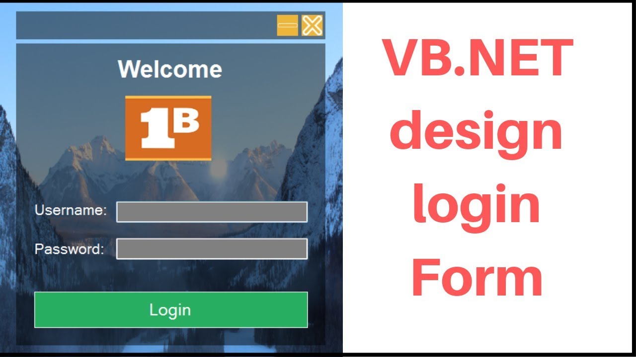 VB.NET - How To Design Login Form In Visual Basic.Net