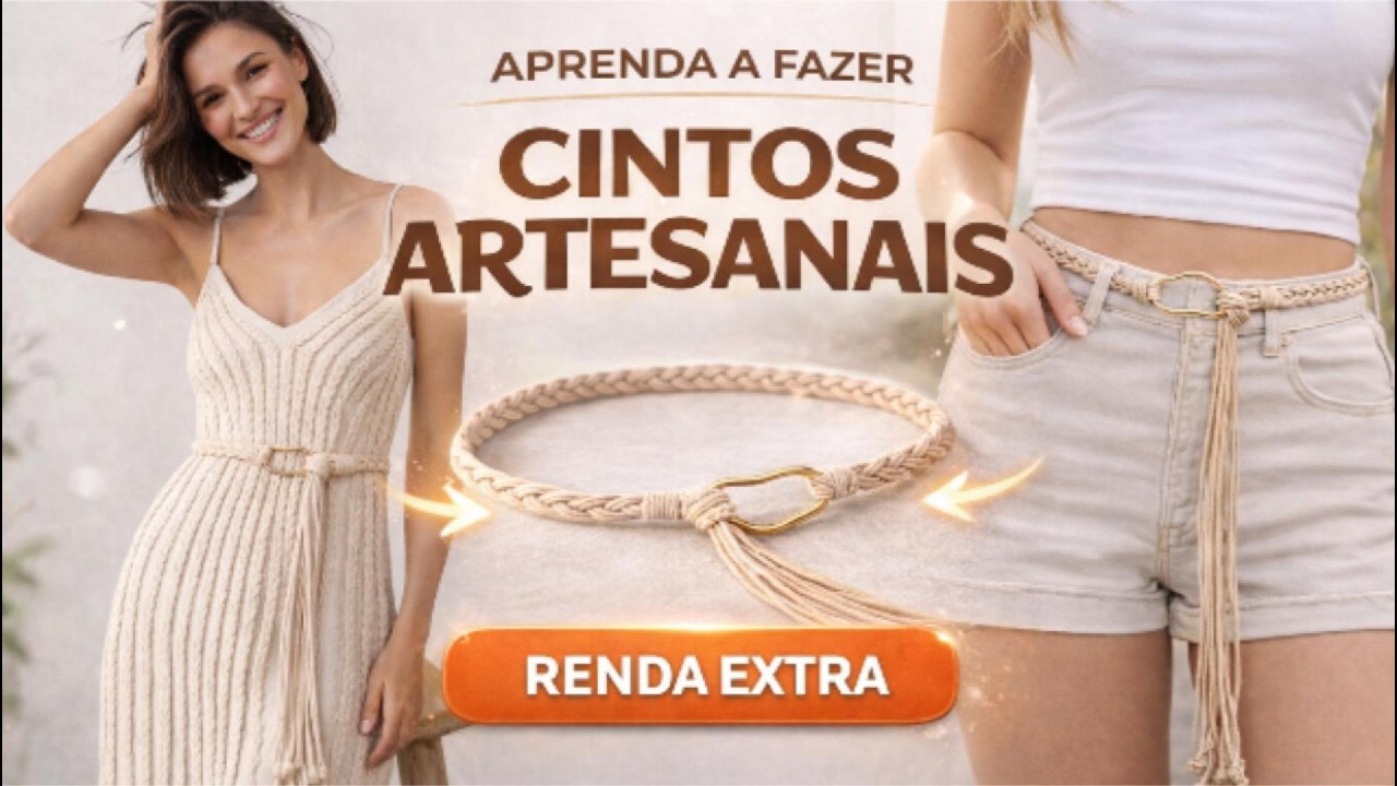 Aprenda Fazer Cinto Artesanal | Passo a Passo Fácil + Renda Extra