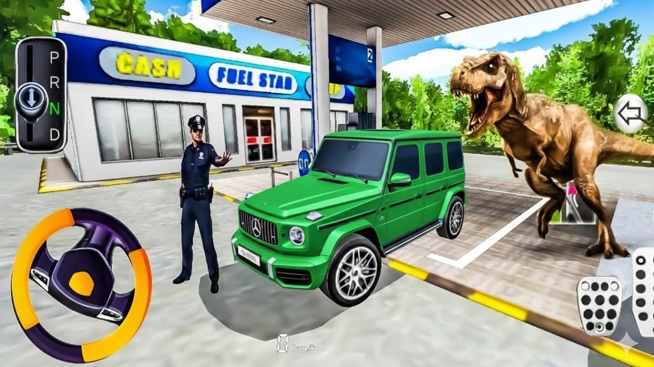 Mercedes G-70 New Green Colour Car Parking Gass Pump Driving Class Game-3D Android Simulator #play 