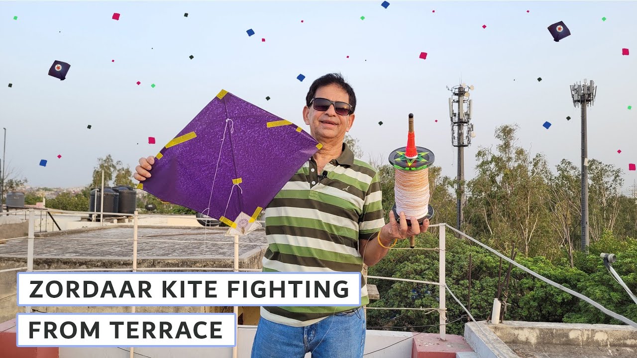 KITE FIGHTING BATTLE FROM TERRACE / CHAT SE DHUANDAR PATANG BAZI  PART - 3