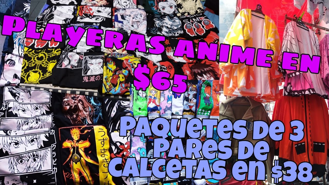 Paquete de calcetas en $38, Playeras anime $65 ,sudaderas, gabardinas accesorios para mascota y más!