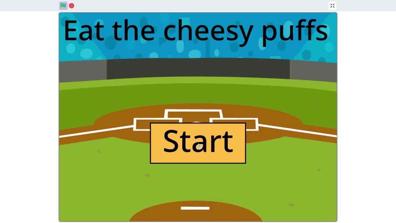 Eat the cheesy puffs on Scratch