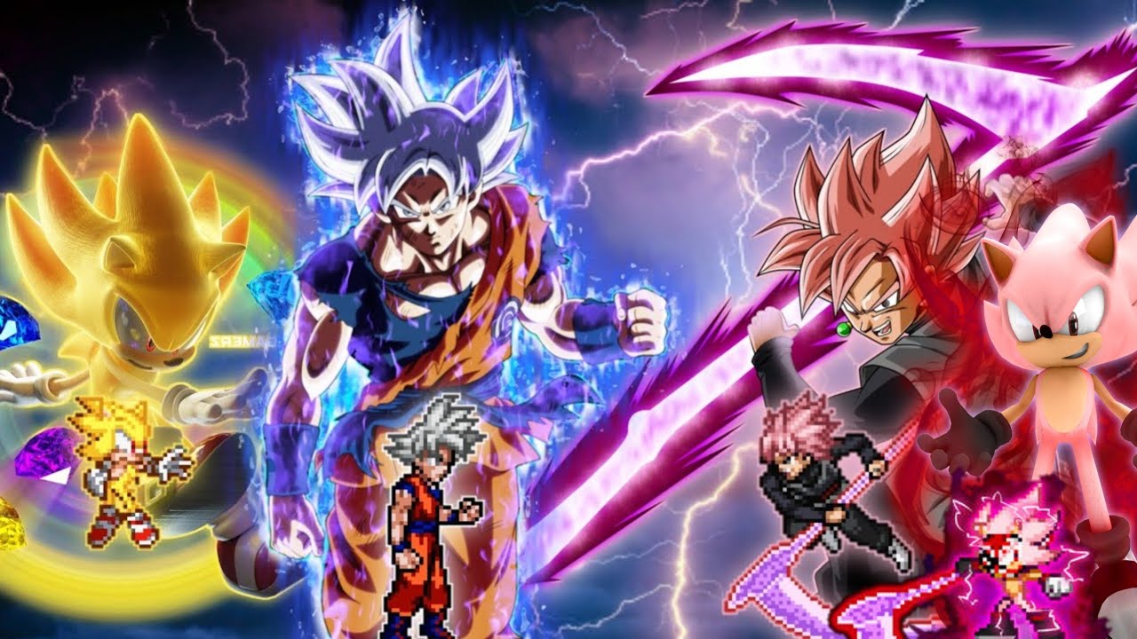Goku DBS 3.5 OP Buff & Sonic Chaos OP VS Goku Black Purgation OP & Sonic Black OP in #mugen