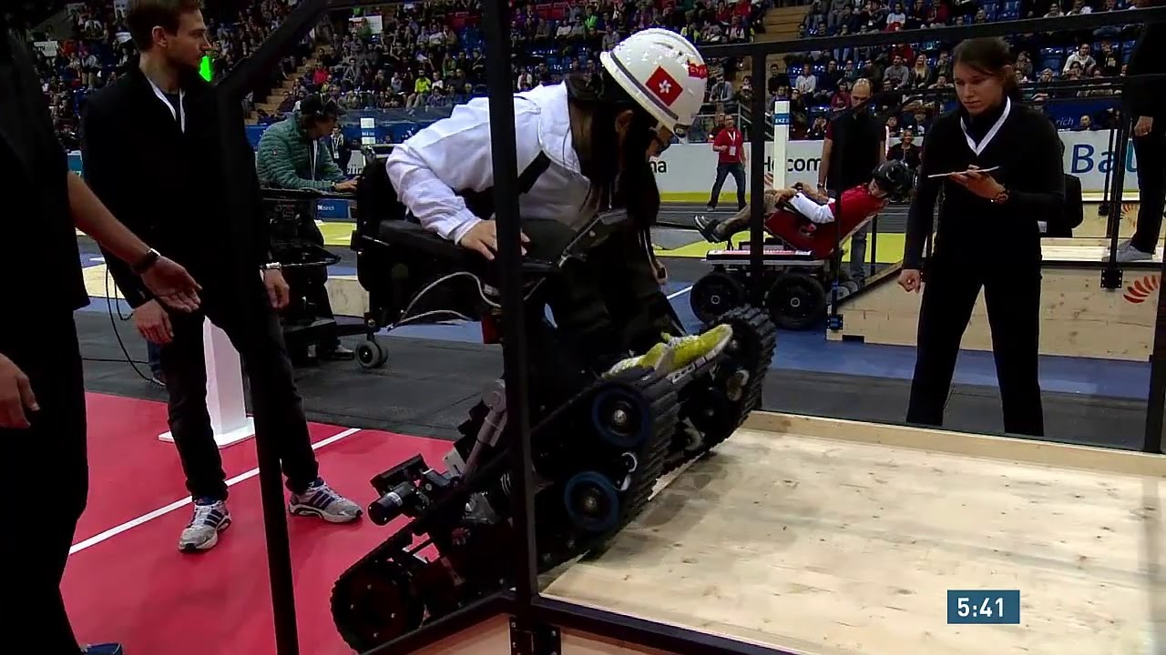 Cybathlon 2016 - соревнования вездеходных колясок - гусеничный ступенькоход
