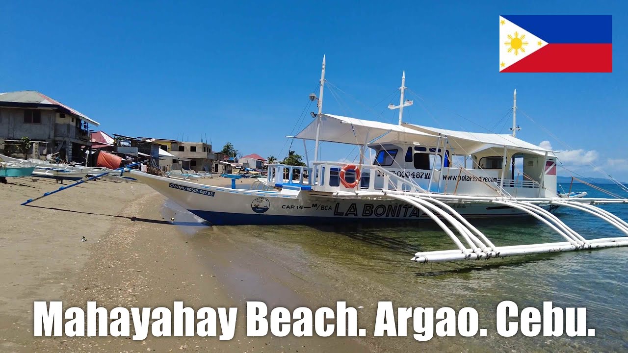 Amazing Mahayahay Beach. Argao. Cebu. Philippines. 4K.