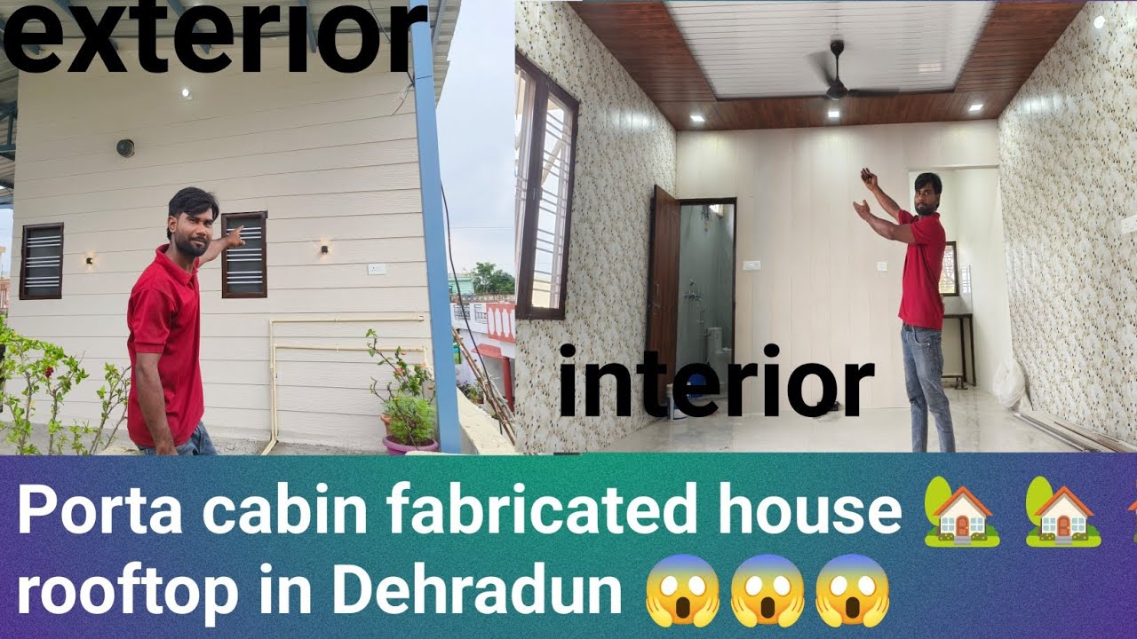 ve make🏗️ Porta cabin fabricated house 🏠 rooftop terrace #portacabin #prefabhouse #youtube #trending