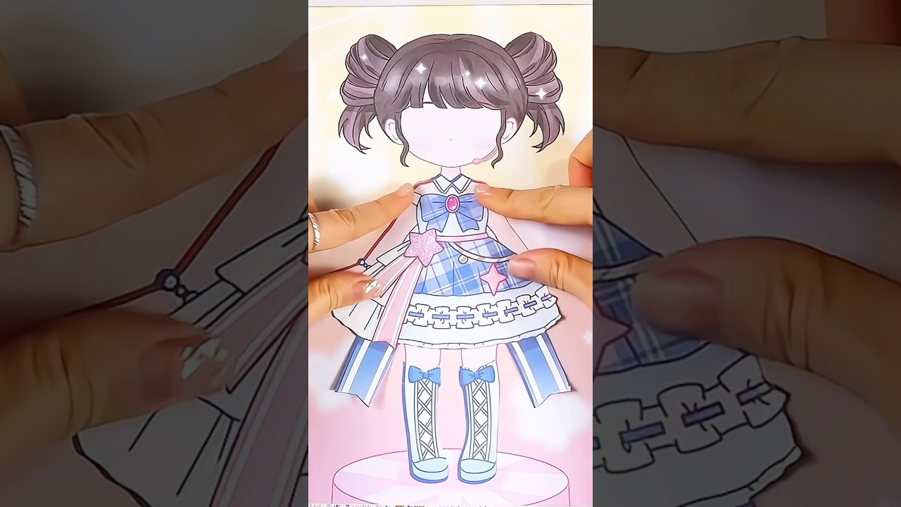DIY paper doll, paper sticker #cute #papercraft #sanrio #anime