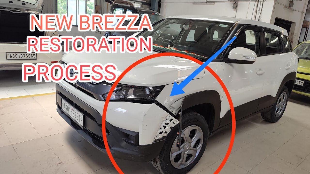 BREZZA FRONT ACCEDENT RESTORATION #AUTOMOBILESERVICE