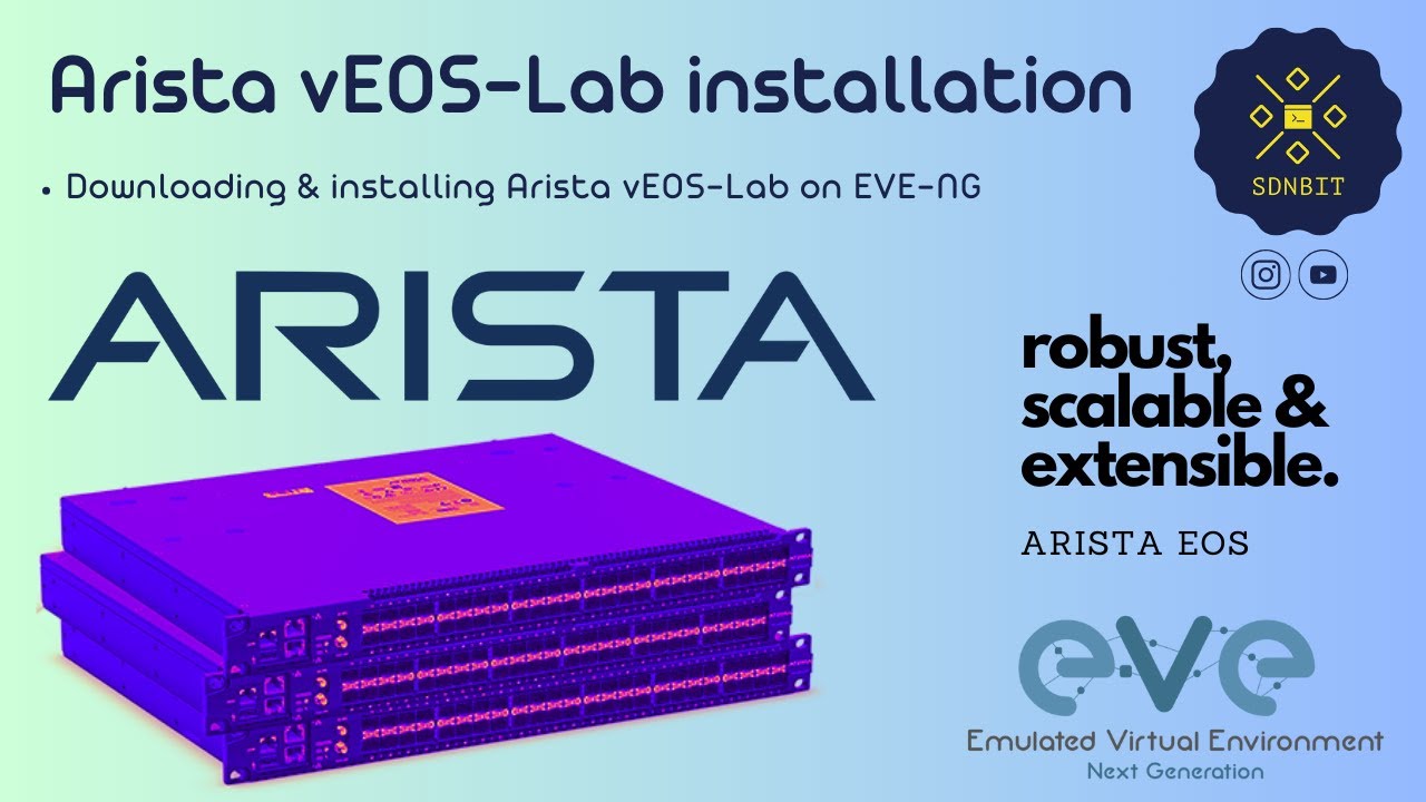 Arista Automation & Programmability: Part 1 - vEOS-Lab installation on EVE-NG