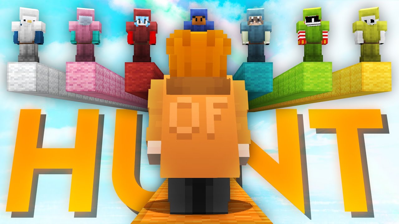 Cloudpha Vs 7 Hunters (Bedwars Manhunt)