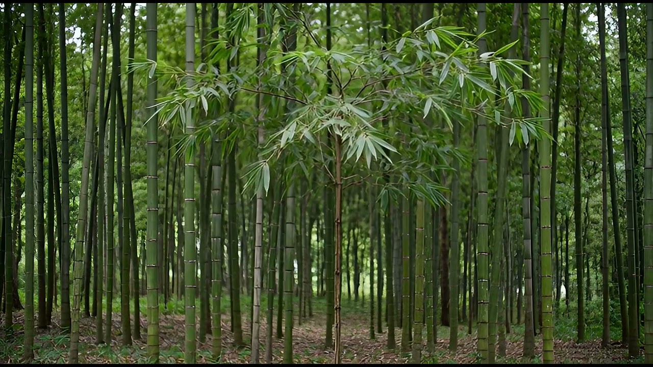 Zen Bamboo Leaves (Fixed Camera) for Relaxation | 2 Hours