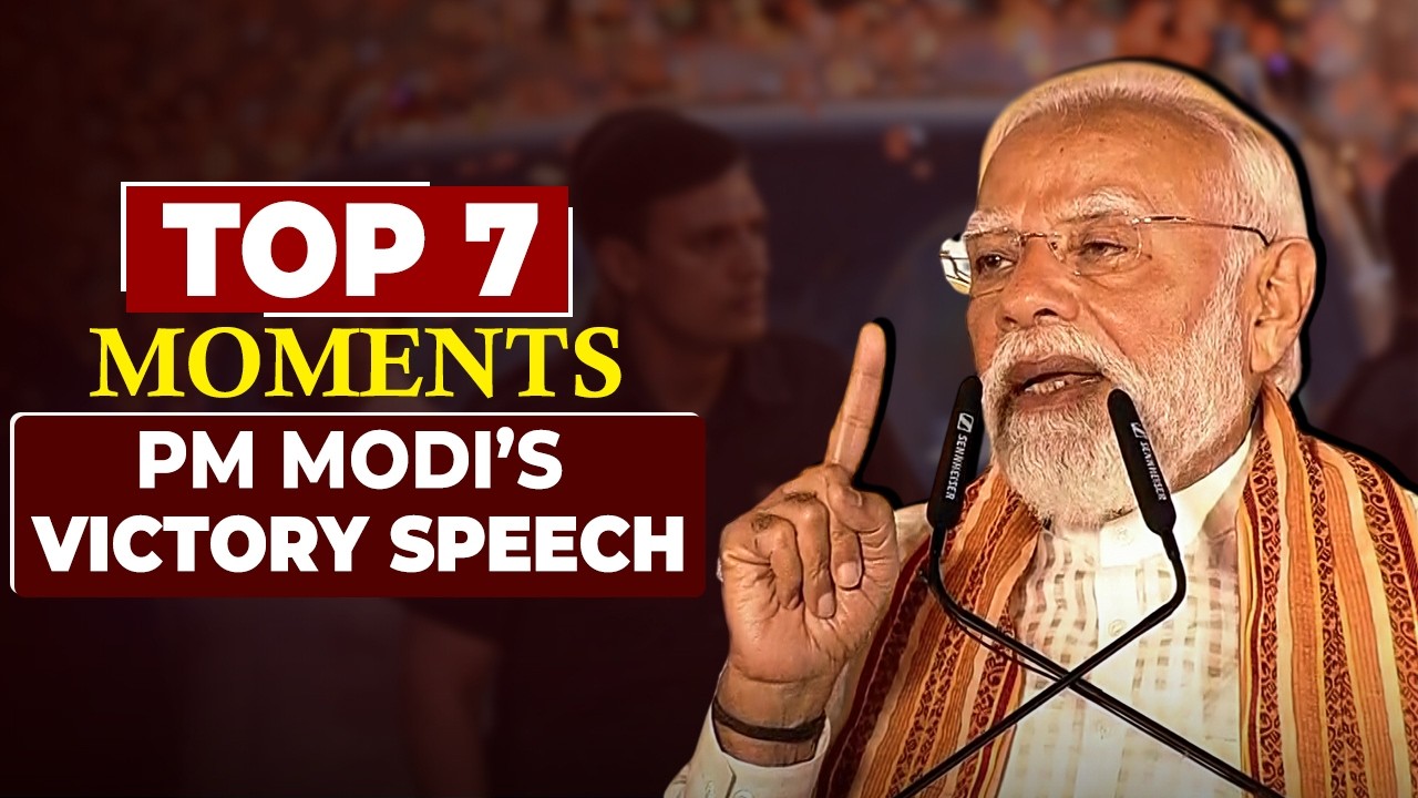 Top 7 moments from PM Modi&rsquo;s victory speech after historic win in West Bengal, Assam