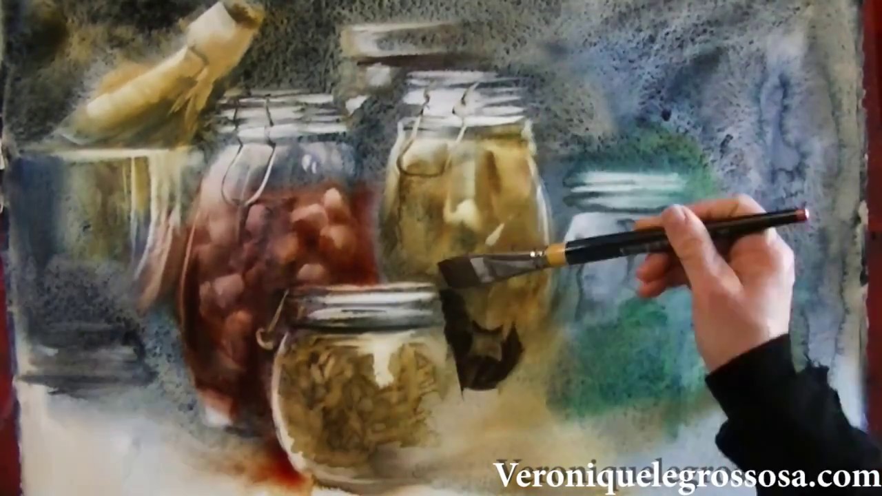 Démonstration d'aquarelle nature morte - Veronique  Legros Sosa (temp réel 25 mn)