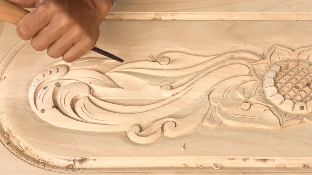 Wooden window flower carving ||easy idea  mrasawork 