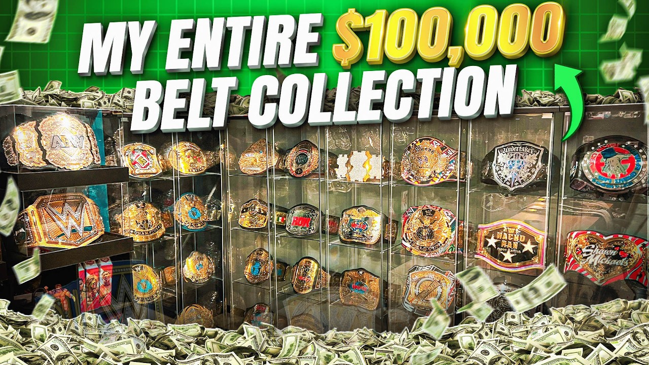 My Entire $100,000 Belt Collection! (WWE, WWF. AEW. WCW, TNA, ECW)!