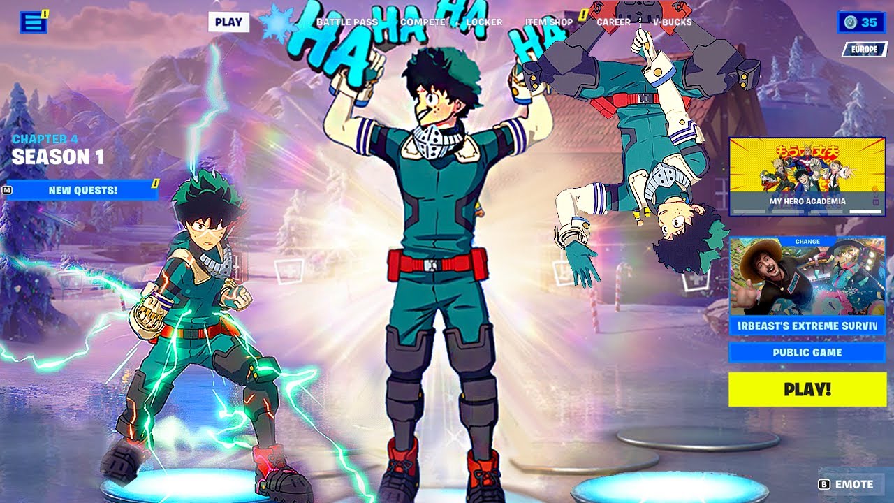 DEKU by My Hero Academia Fortnite Funny Built-In Emotes #3