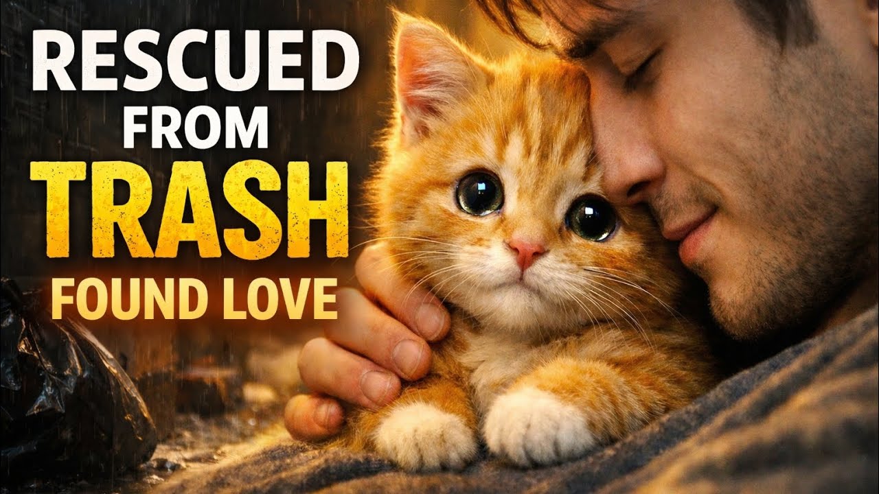 He Found a Kitten in a Trash Bag… What Happened Next Will Melt Your Heart #cat #kitten #rescue 