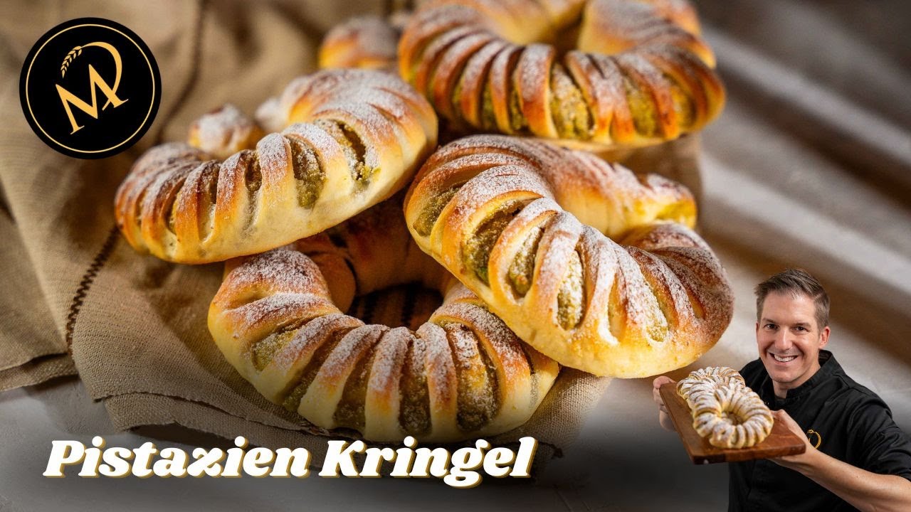 Pistazien Kringel - Perfektes Zusammenspiel aus fluffigem Hefeteig und zarter Pistazienfüllung