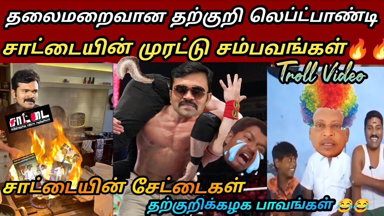 சாட்டையின் அணில்65, அணில் தந்தூரி 😂|saatai vs left pandi fight| Ntk vs TVK|saatai latest|TVK troll|