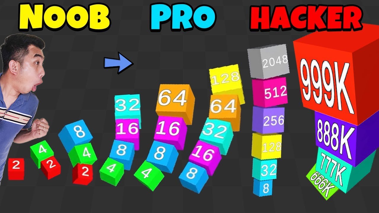Quân Híp Đi Thu Thập Các Hình Khối Từ 1 Đến 100 Và 1000 Những Hình Khối Đặc Biệt Cube Arena