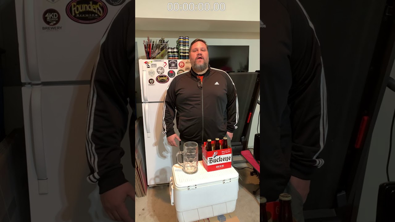 Timed 1 Liter Beer Chug Challenge BUCKEYE BEER, MAUMEE BAY BREWING CO.