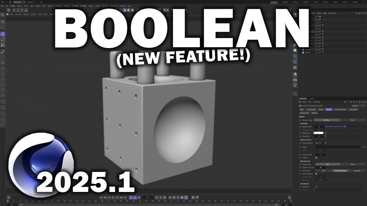 Cinema 4d 2025.1: новый/обновленный логический тип!