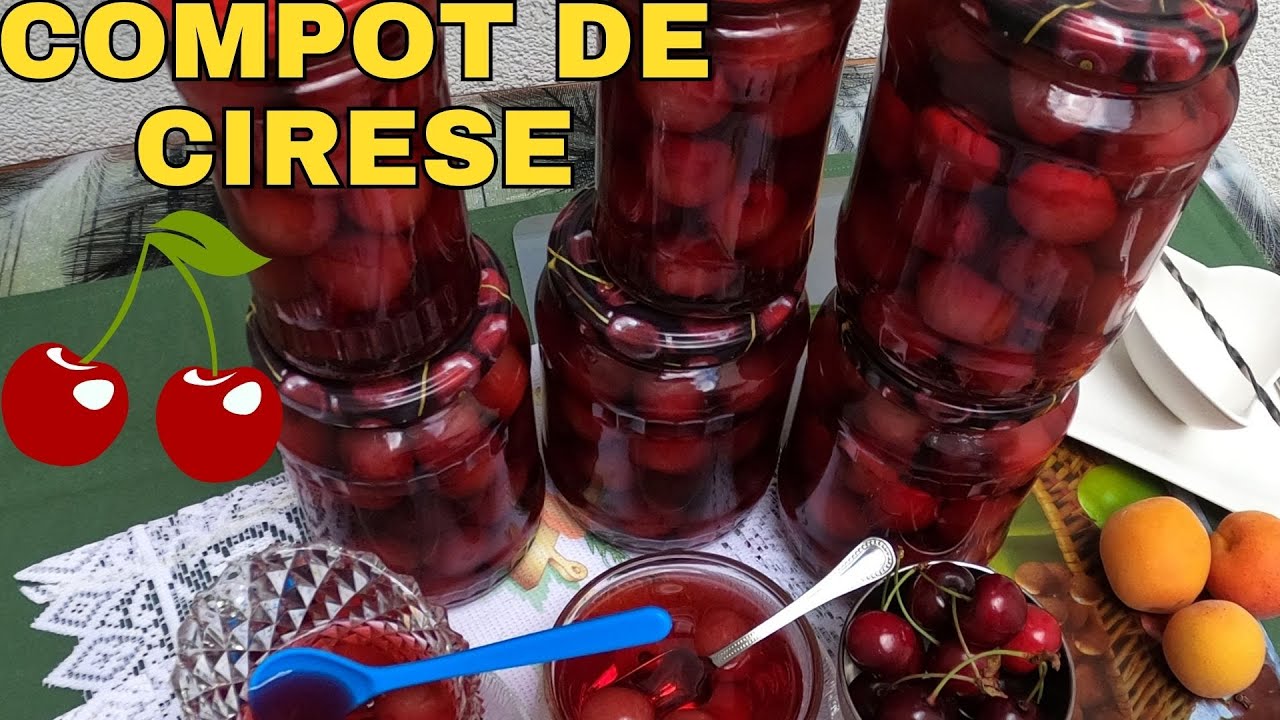 Compot de cirese (sau visine)- Reteta pas cu pas