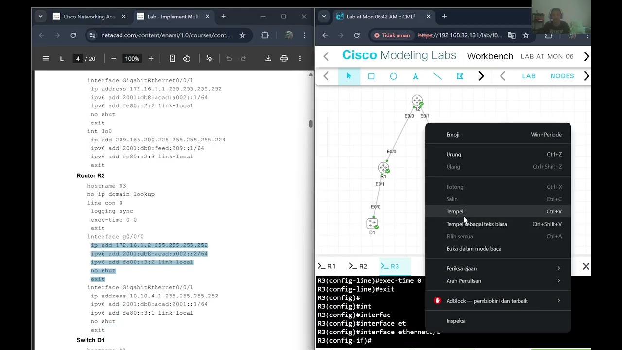 9.1.2 Lab - Implement Multiarea OSPFv3